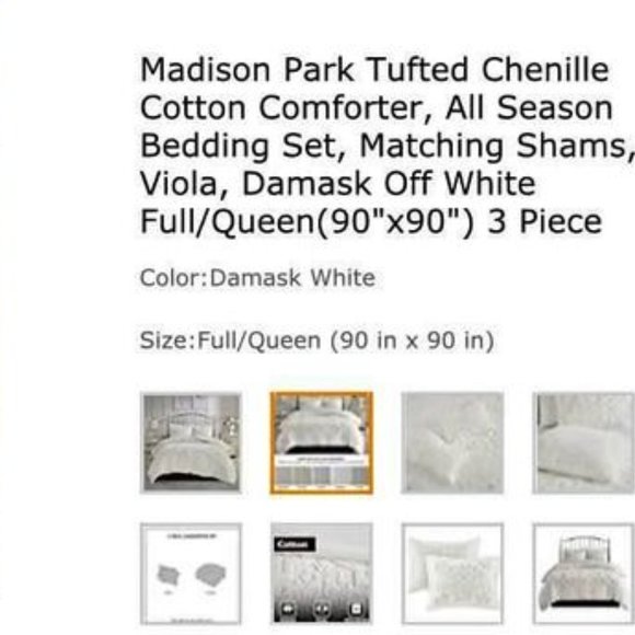 New Madison Park Bismarck Reversible 3-Pc. Comforter Set, FULL/QUEEN - Picture 5 of 6
